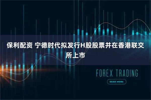 保利配资 宁德时代拟发行H股股票并在香港联交所上市